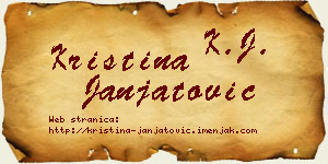 Kristina Janjatović vizit kartica